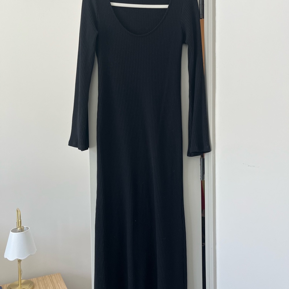 Reformation Black Long Sleeve Dress - Picture 4 of 5